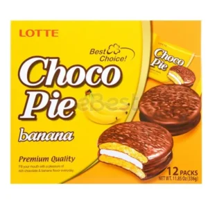 ChocoPie Banana [12u] - Lotte - 336g